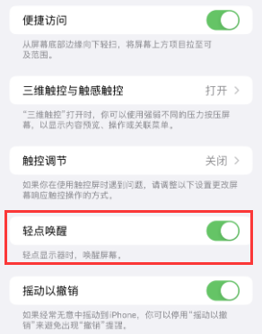 清水河苹果授权维修站分享iPhone轻点无法唤醒怎么办 