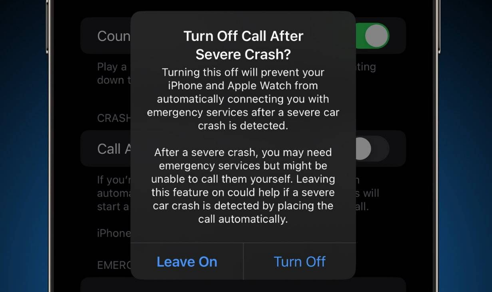 清水河苹果14维修分享 iPhone 14 和 Apple Watch 上关闭崩溃检测 