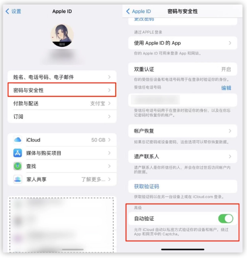 清水河苹果手机维修分享iOS 16 自动验证功能开启方法 