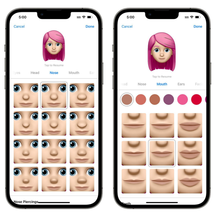 清水河苹果手机维修分享​iOS 16中的拟我表情有了哪些变化和升级 